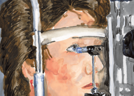 Drawing of Tonometry